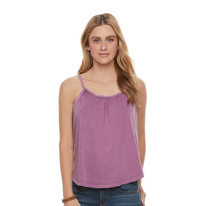 Women's Sonoma Goods For Life&trade; Braided Tank, Size: Xxl, Med Purple