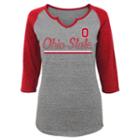 Juniors' Ohio State Buckeyes Over The Line Tee, Women's, Size: Xl, Dark Grey