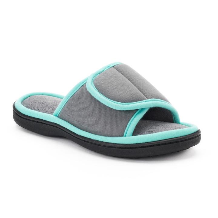 Women's Isotoner Selena Slide Slippers, Size: Small, Green