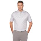 Men's Grand Slam On Course Gradient Fineline Print Golf Polo, Size: Medium, Med Grey