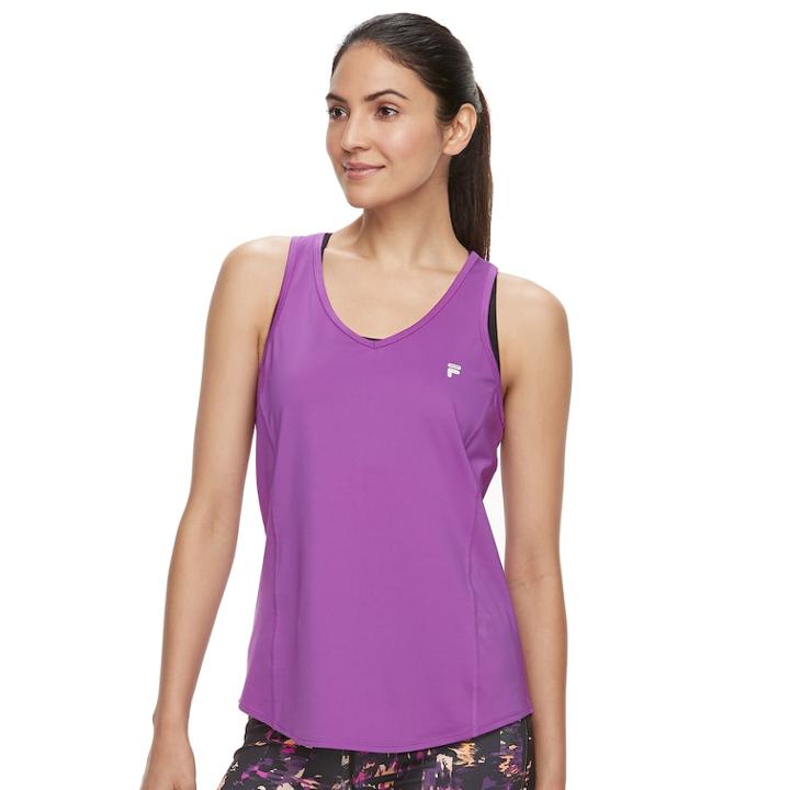 Women's Fila Sport&reg; V-neck Racerback Tank, Size: Medium, Med Purple