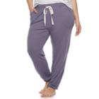 Plus Size Sonoma Goods For Life&trade; Essential Lounge Jogger Pants, Women's, Size: 1xl, Med Purple
