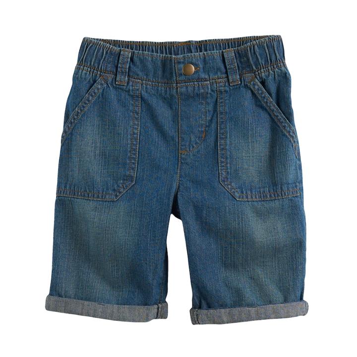 Boys 4-10 Jumping Beans&reg; Roll Cuff Denim Shorts, Size: 4, Dark Blue