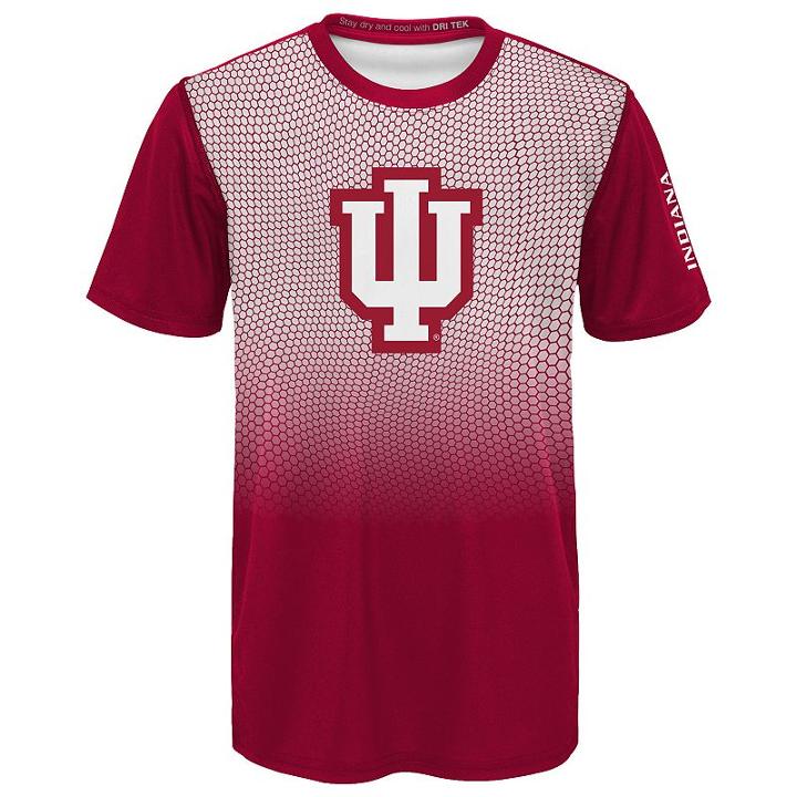 Boys 8-20 Indiana Hoosiers Bitmapped Dri-tek Tee, Size: M 10-12, Red