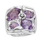 Lyric Sterling Silver Amethyst Flower Openwork Mosaic Ring, Women's, Purple