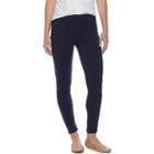 Women's Sonoma Goods For Life&trade; Solid Leggings, Size: Xl Long, Blue (navy)