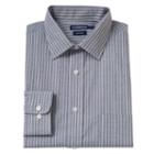 Men's Croft & Barrow&reg; Slim-fit Easy-care Spread-collar Dress Shirt, Size: 17.5-32/33, Black
