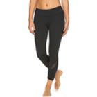 Women's Gaiam Om Mesh Capri Yoga Leggings, Size: Large, Black