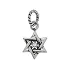 Individuality Beads Sterling Silver Cubic Zirconia Star Of David Charm, Women's, Grey