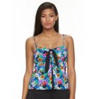 Women's A Shore Fit Tummy Slimmer Floral Tankini Top, Size: 14, Ovrfl Oth