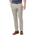 Men's Haggar Premium No-iron Khaki Stretch Slim-fit Flat-front Pants, Size: 34x29, Light Grey
