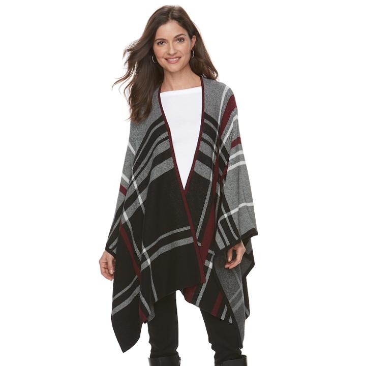 Women's Croft & Barrow&reg; Wrap Cardigan Sweater, Size: S/m, Black