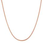 Rhodium-plated Sterling Silver Snake Chain Necklace, Women's, Size: 24, Pink