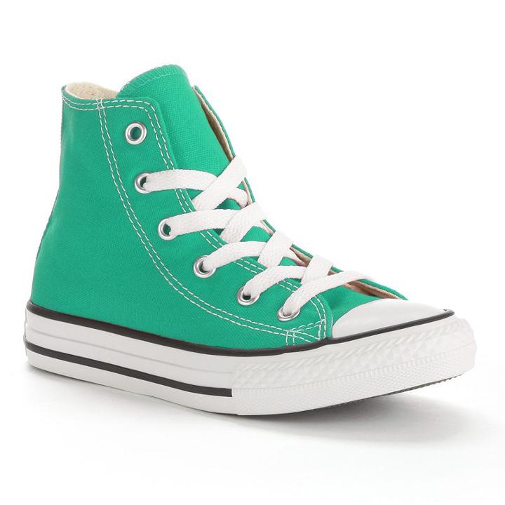 Kid's Converse All Star Sneakers, Size: 1, Med Green