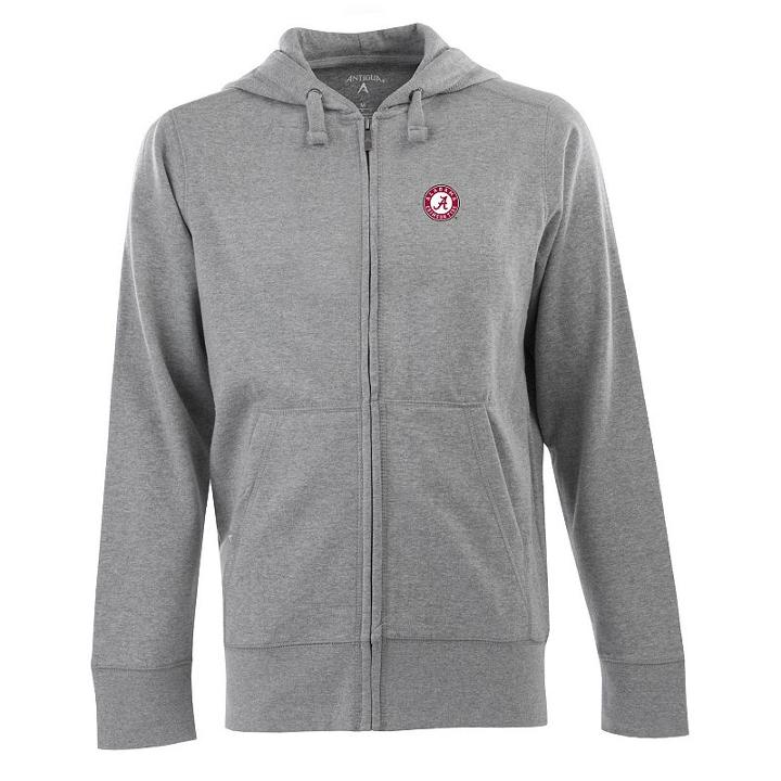 Men's Alabama Crimson Tide Signature Full-zip Fleece Hoodie, Size: Xl, Grey