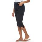 Petite Gloria Vanderbilt Lillie Cargo Skimmer Capris, Women's, Size: 16 Petite, Blue