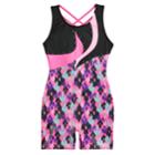 Girls 4-14 Jacques Moret Blotchy Spots Gymnastics Biketard, Size: Large, Brown Over