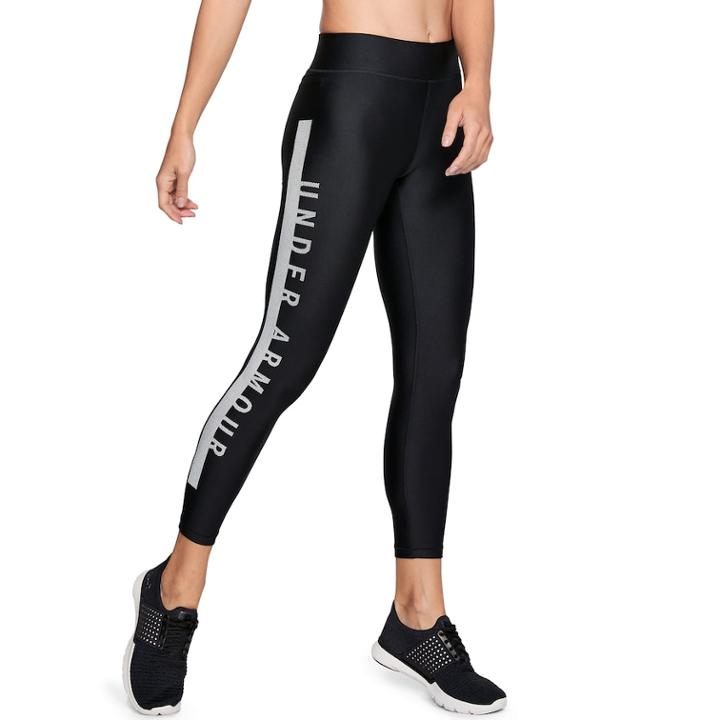 Women's Under Armour Heatgear Branded Ankle Leggings, Size: Xl, Black