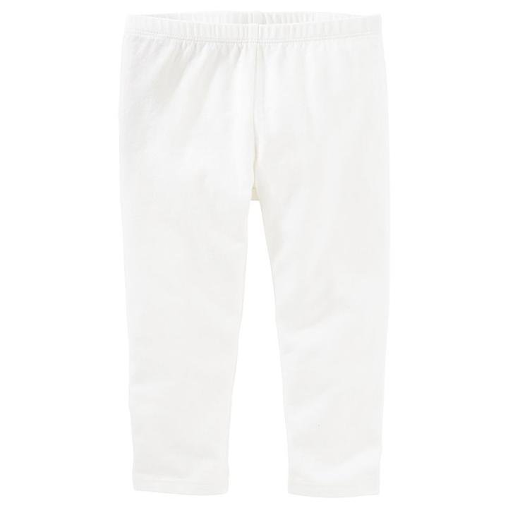 Girls 4-8 Oshkosh B'gosh&reg; Solid Crop Capri Leggings, Girl's, Size: 12, White