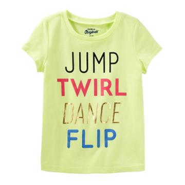 Girls 4-8 Oshkosh B'gosh&reg; Jump Twirl Dance Flip Tee, Size: 6-6x, Yellow
