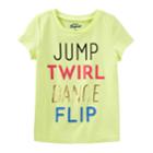 Girls 4-8 Oshkosh B'gosh&reg; Jump Twirl Dance Flip Tee, Size: 6-6x, Yellow