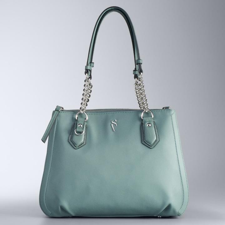 Simply Vera Vera Wang Bedford Triple Entry Satchel, Women's, Med Blue