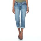 Women's Apt. 9&reg; Embellished Capri Jeans, Size: 4, Dark Blue