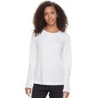 Women's Cuddl Duds Climatesmart Crewneck Top, Size: Regular, White