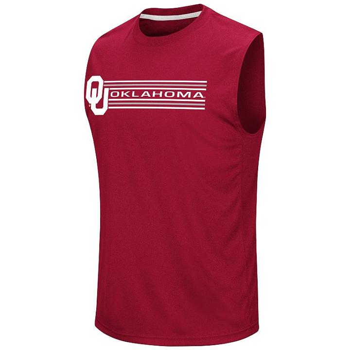 Men's Colosseum Oklahoma Sooners Circuit Muscle Tee, Size: Medium, Med Red