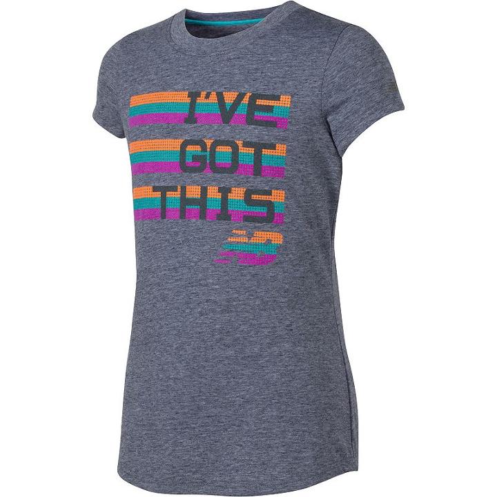 Girls 7-16 New Balance Short Sleeve Athletic Graphic Tee, Size: 16, Grey Other