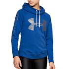 Women's Under Armour Favorite Fleece Metallic Logo Hoodie, Size: Small, Lapis Blue Black Tonal