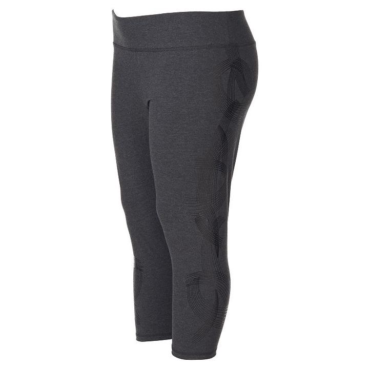Juniors' Plus Size So&reg; Tie-dye Yoga Capri Leggings, Girl's, Size: 3xl, Dark Grey