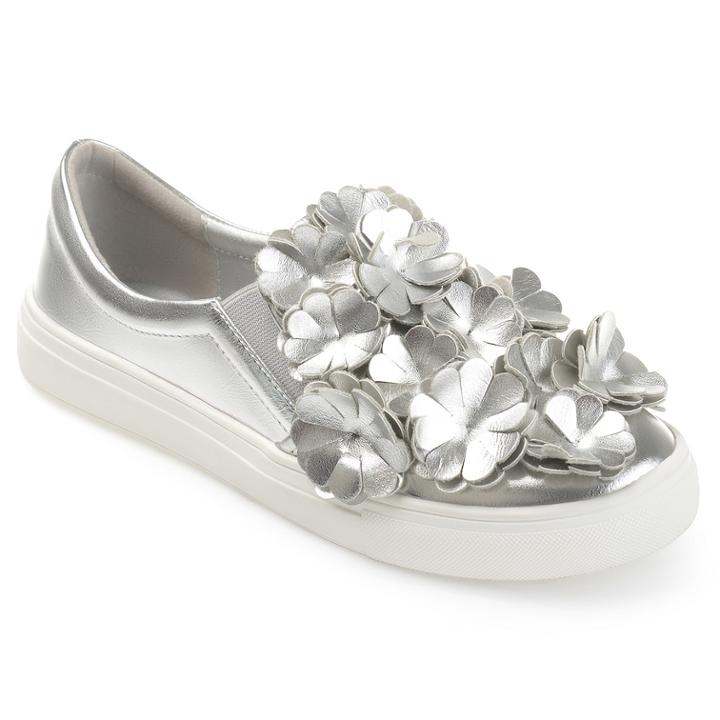 Journee Collection Mizey Women's Sneakers, Size: Medium (6), Silver