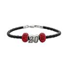 Insignia Collection Nascar Matt Kenseth Leather Bracelet And Bead Set, Women's, Size: 7.5, Red