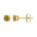 14k Gold 1/2 Carat T.w. Yellow Diamond Stud Earrings, Women's