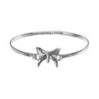 Disney's Cinderella Silver-plated Butterfly Bangle Bracelet, Women's, Grey