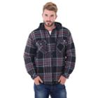 Men's Dickies Plaid Flannel Hooded Shirt, Size: Xl, Black