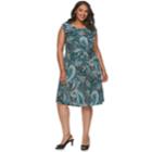 Plus Size Dana Buchman Twist Knot Fit & Flare Dress, Women's, Size: 1xl, Turquoise/blue (turq/aqua)
