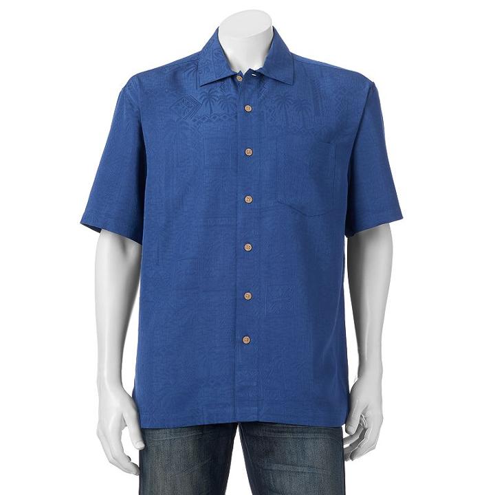 Men's Batik Bay Silk Blend Button-down Shirt, Size: Medium, Brt Purple