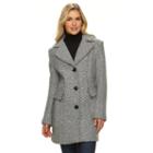 Women's Gallery Tweed Wool Blend Coat, Size: Large, Multicolor