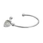 Fiora Stainless Steel Florida Gators Charm Cuff Bracelet, Women's, Size: 7.5, Grey