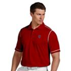 Men's Antigua Real Salt Lake Icon Desert-dry Tonal-striped Performance Polo, Size: Small, Dark Red