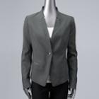 Women's Simply Vera Vera Wang Simply Cropped Blazer, Size: Large, Grey (charcoal)