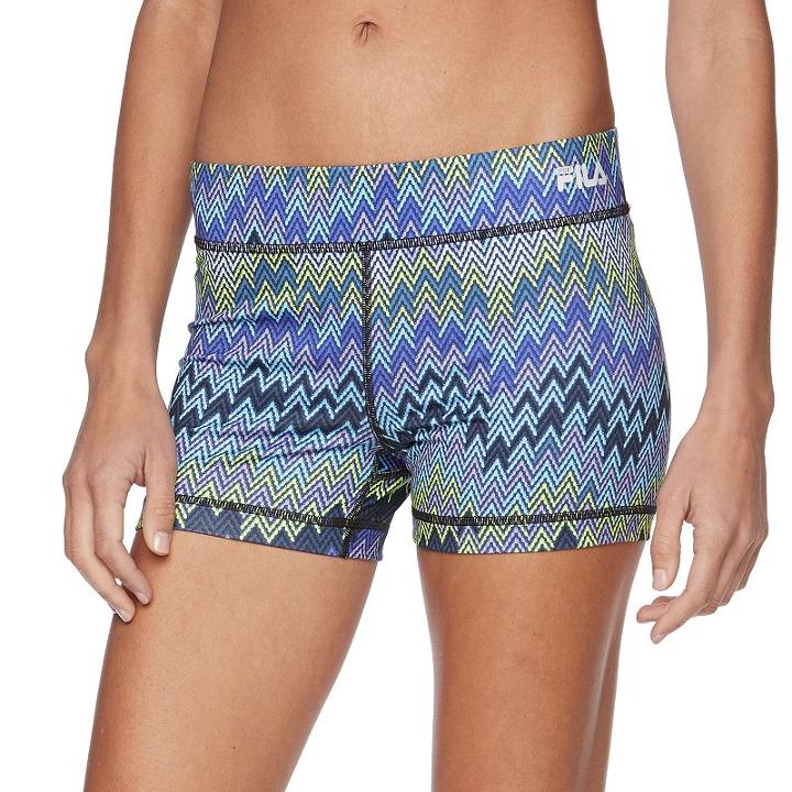 Women's Fila Sport® Geometric Compression Shorts, Size: Medium, Oxford