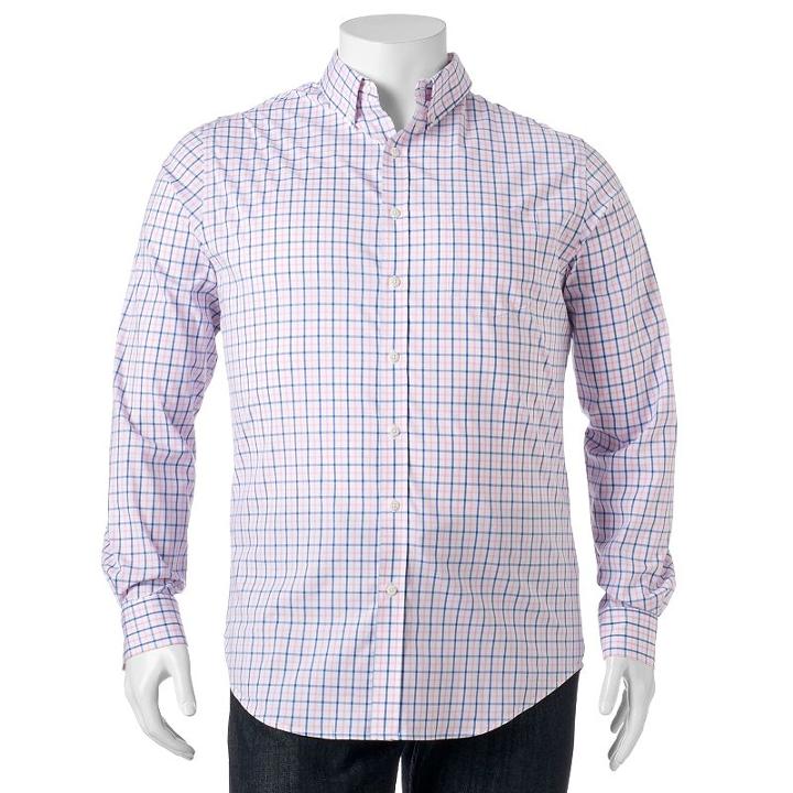 Big & Tall Croft & Barrow&reg; True Comfort Classic-fit Stretch Button-down Shirt, Men's, Size: 4xb, Med Pink