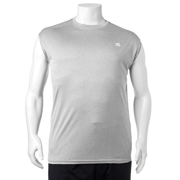 Big & Tall Russell Heathered Dri-power Performance Muscle Tee, Men's, Size: 4xlt, Grey Other