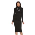 Women's Jennifer Lopez Ruched Sheath Dress, Size: Xs, Black