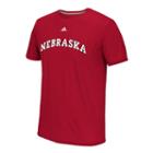 Men's Adidas Nebraska Cornhuskers Team Font Tee, Size: Small, Red