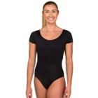Women's Danskin Lattice Open-back Dance Leotard, Size: Large, Black