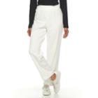 Women's Croft & Barrow&reg; Pull-on Velour Pant, Size: S Short, White